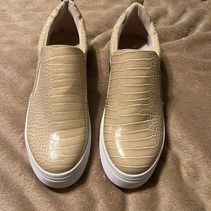 Snake Skin slip ons